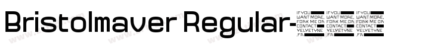 Bristolmaver Regular字体转换